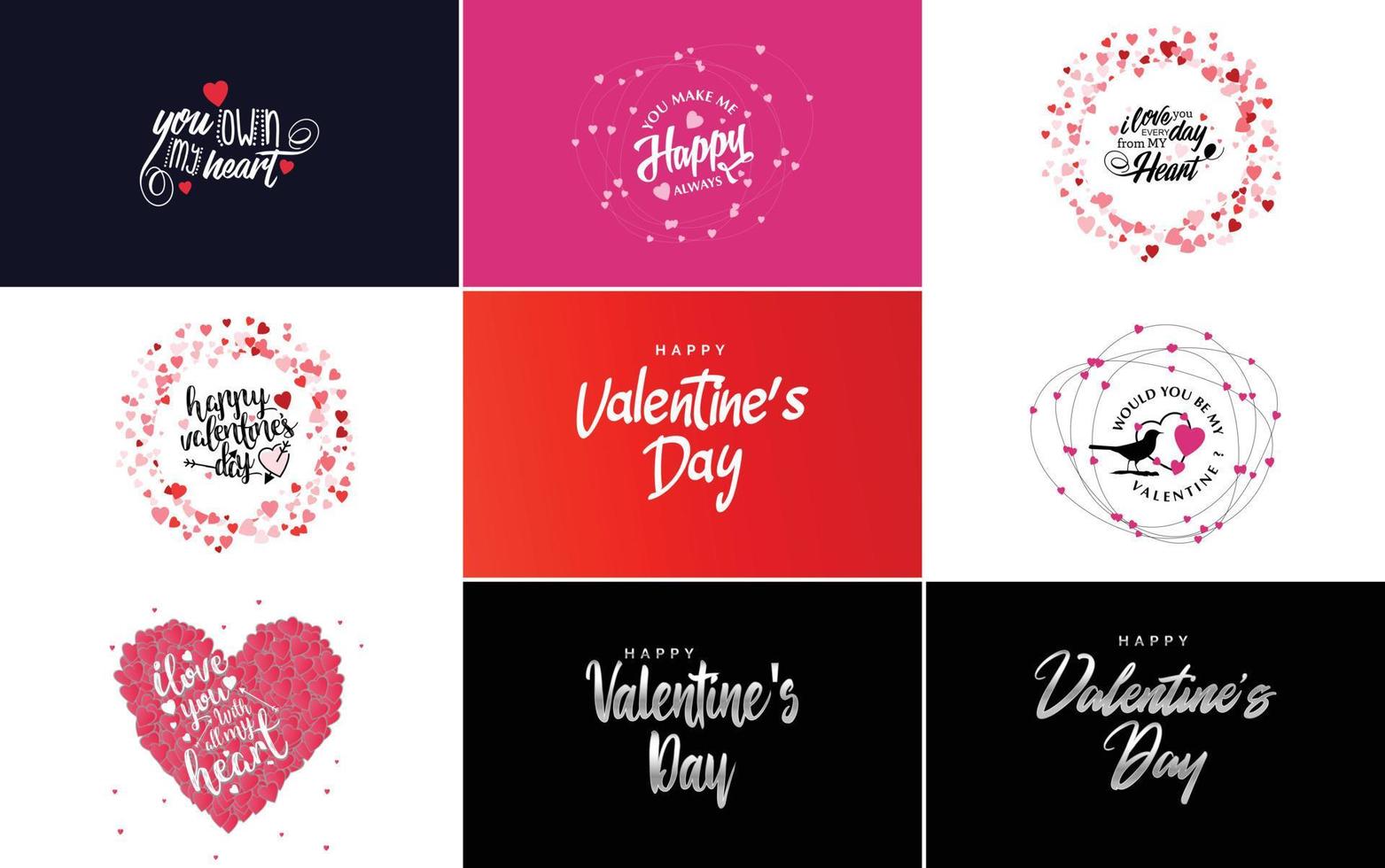 modelo de banner feliz dia dos namorados com um tema romântico e um esquema de cores rosa e vermelho vetor