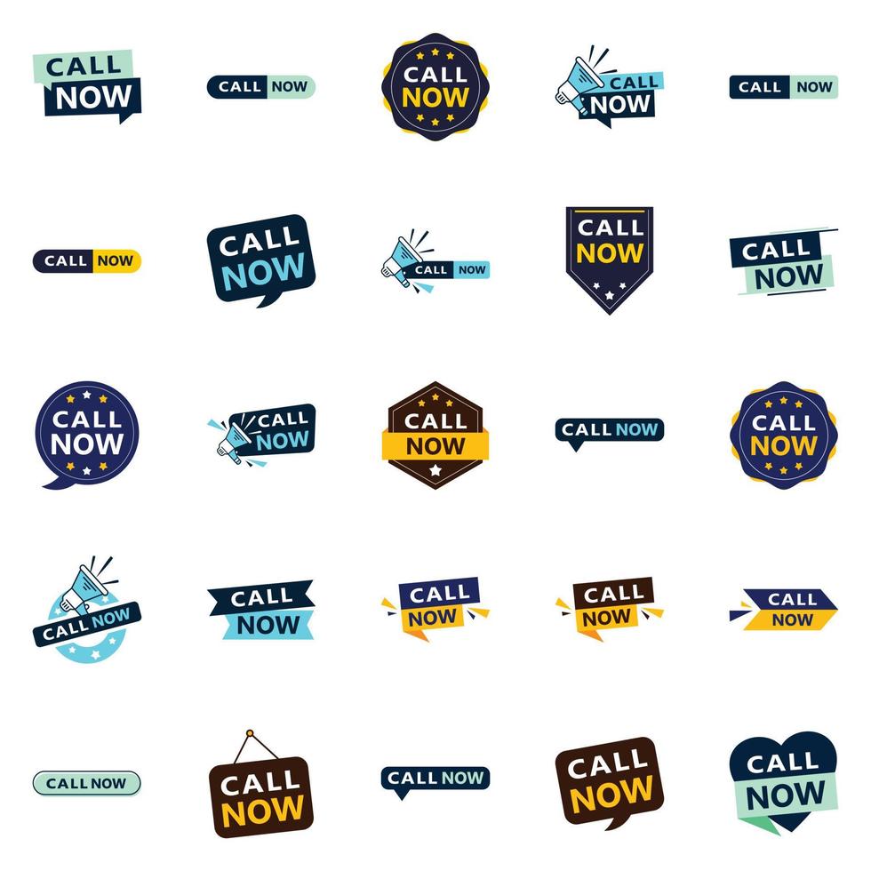 25 banners tipográficos versáteis para promover chamadas em diferentes contextos vetor