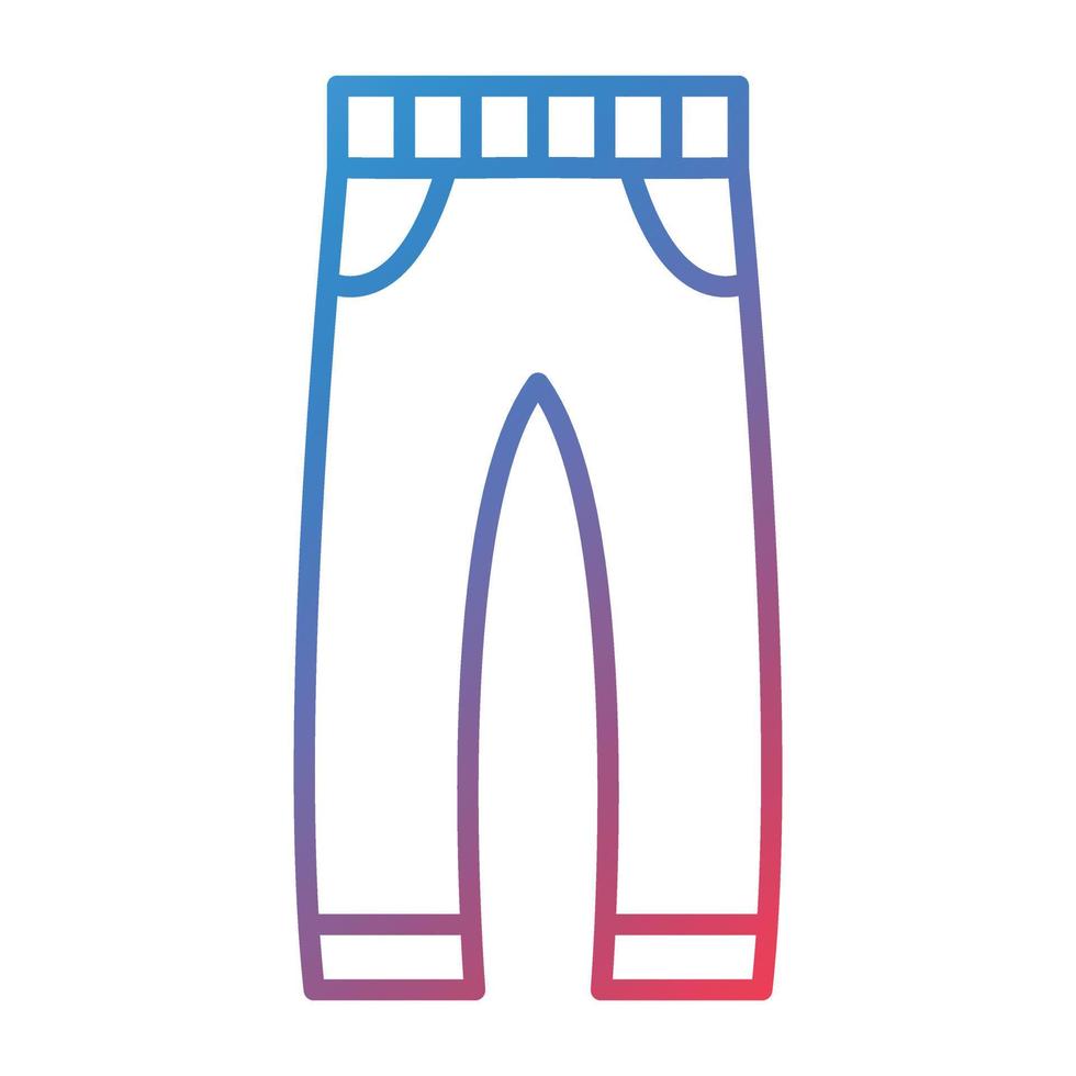 ícone de gradiente de linha de calças de negócios vetor