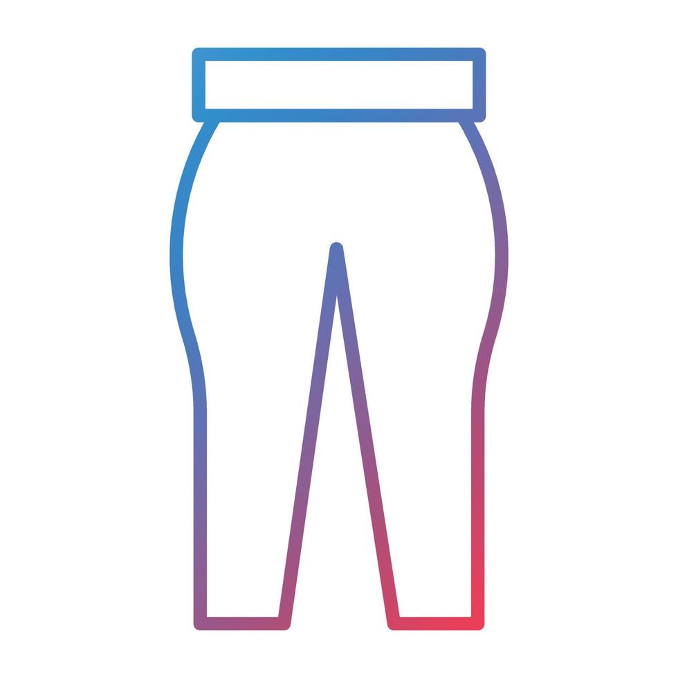 ícone de gradiente de linha de leggings vetor