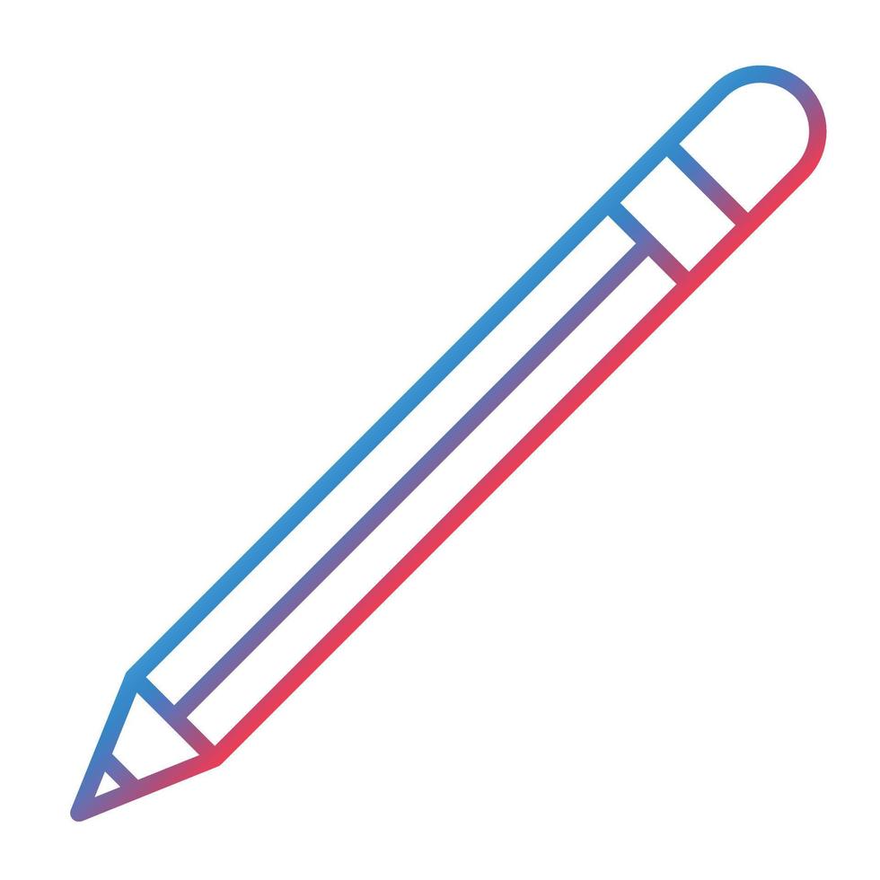 ícone de gradiente de linha de lápis vetor