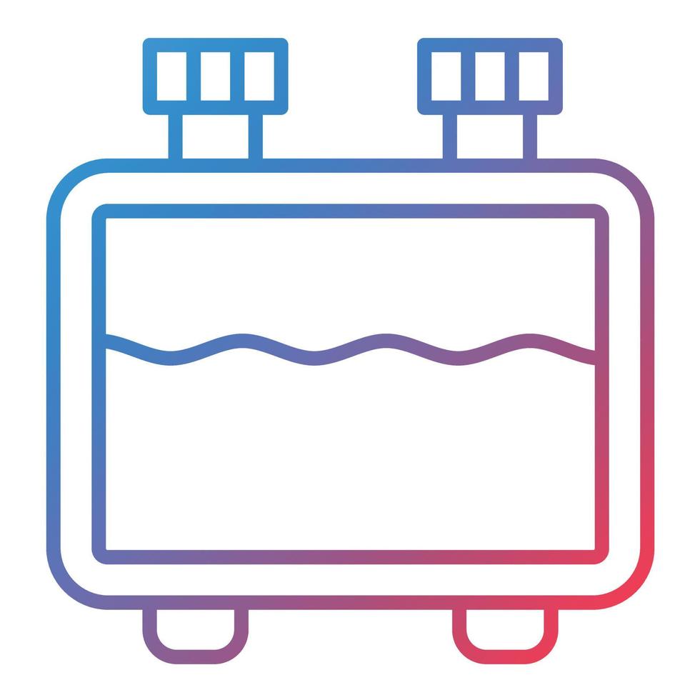 ícone de gradiente de linha de tanque vetor