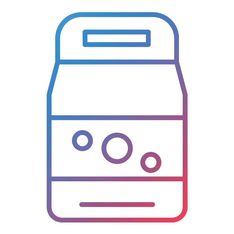 ícone de gradiente de linha de detergente vetor