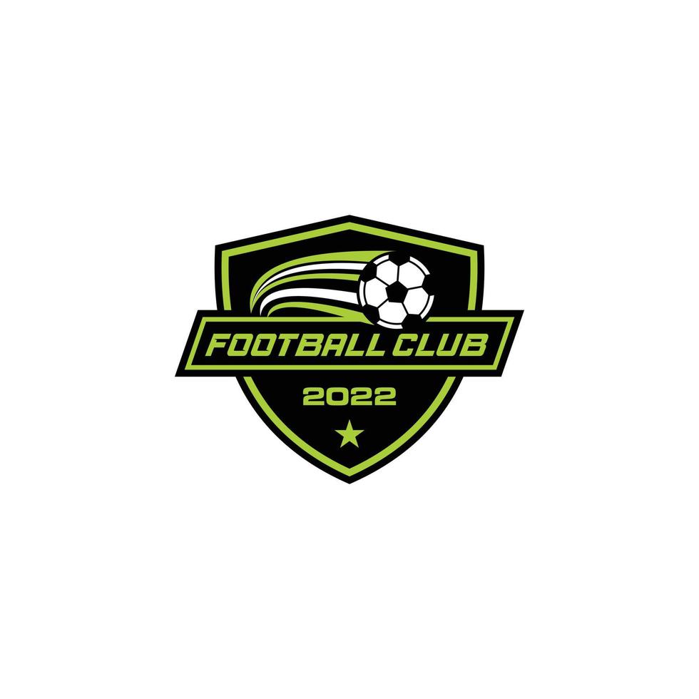 logotipo campeão de futebol futebol abstrato design de logotipo de futebol vetor