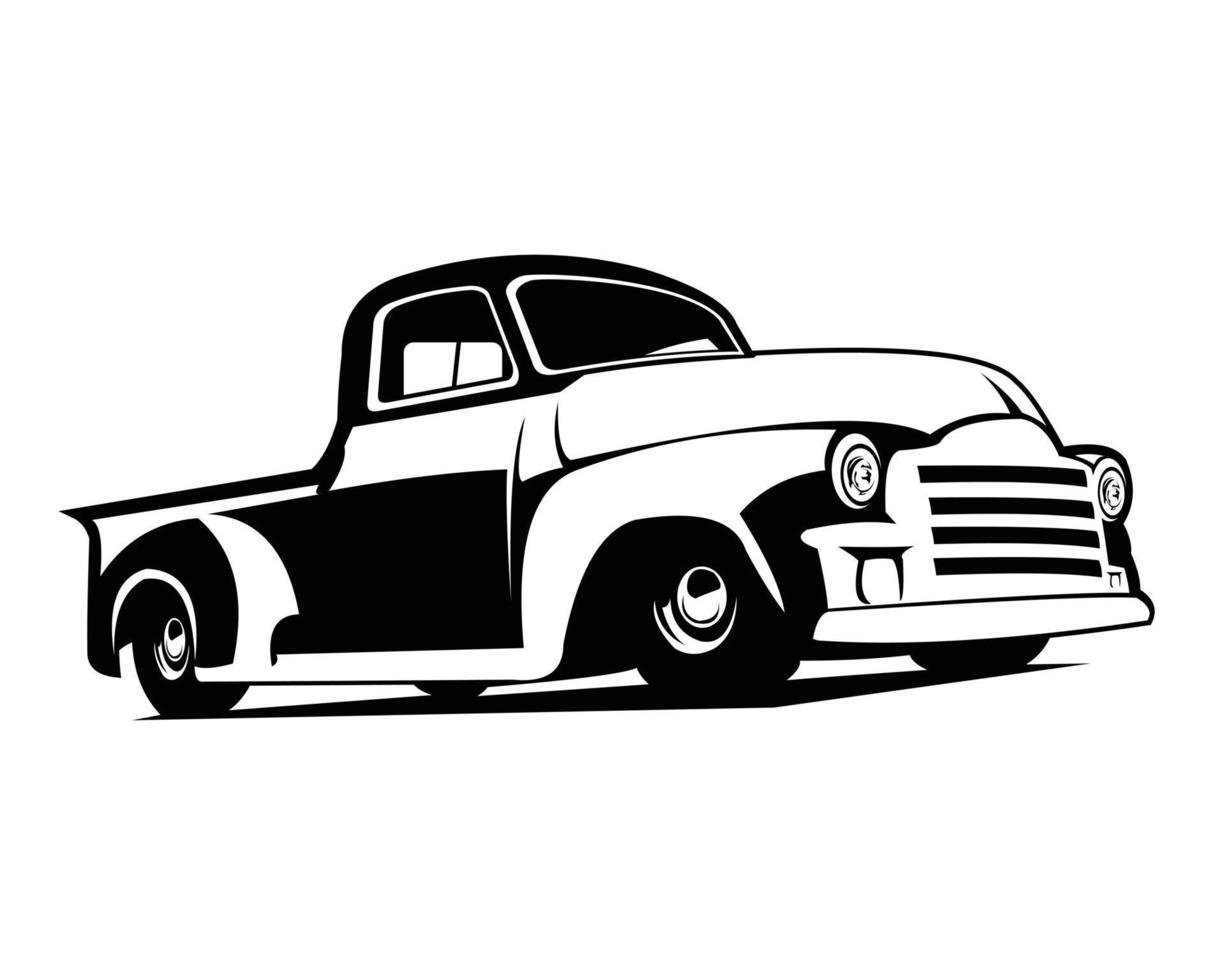 ilustração em vetor de silhueta de caminhão 3100. melhor para logotipo, distintivo, emblema, ícone, adesivo de design, indústria de caminhões. disponível no eps 10.