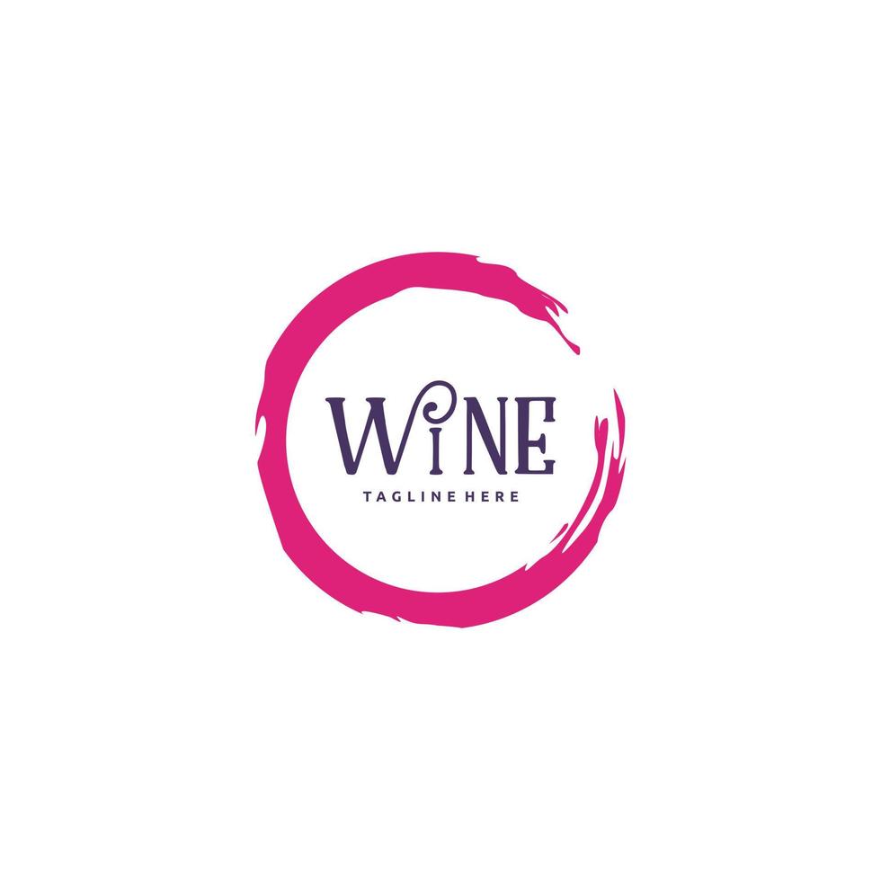 logotipo abstrato para casa de vinhos em forma de manchas de vinho isoladas no fundo branco, vetor de ícone
