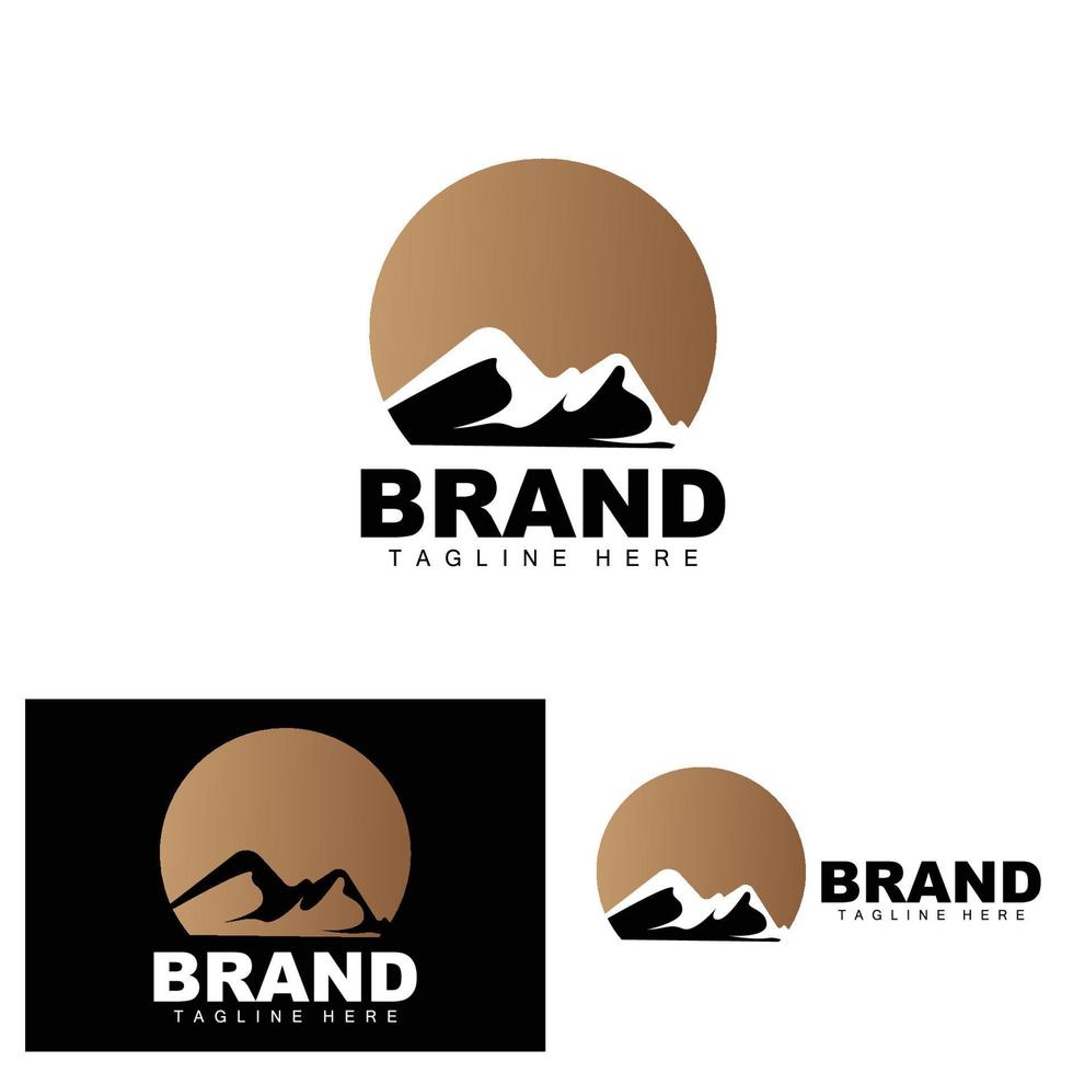 logotipo da montanha, alpinismo vetorial, aventura, design para escalada, equipamento de escalada e marca com logotipo da montanha vetor