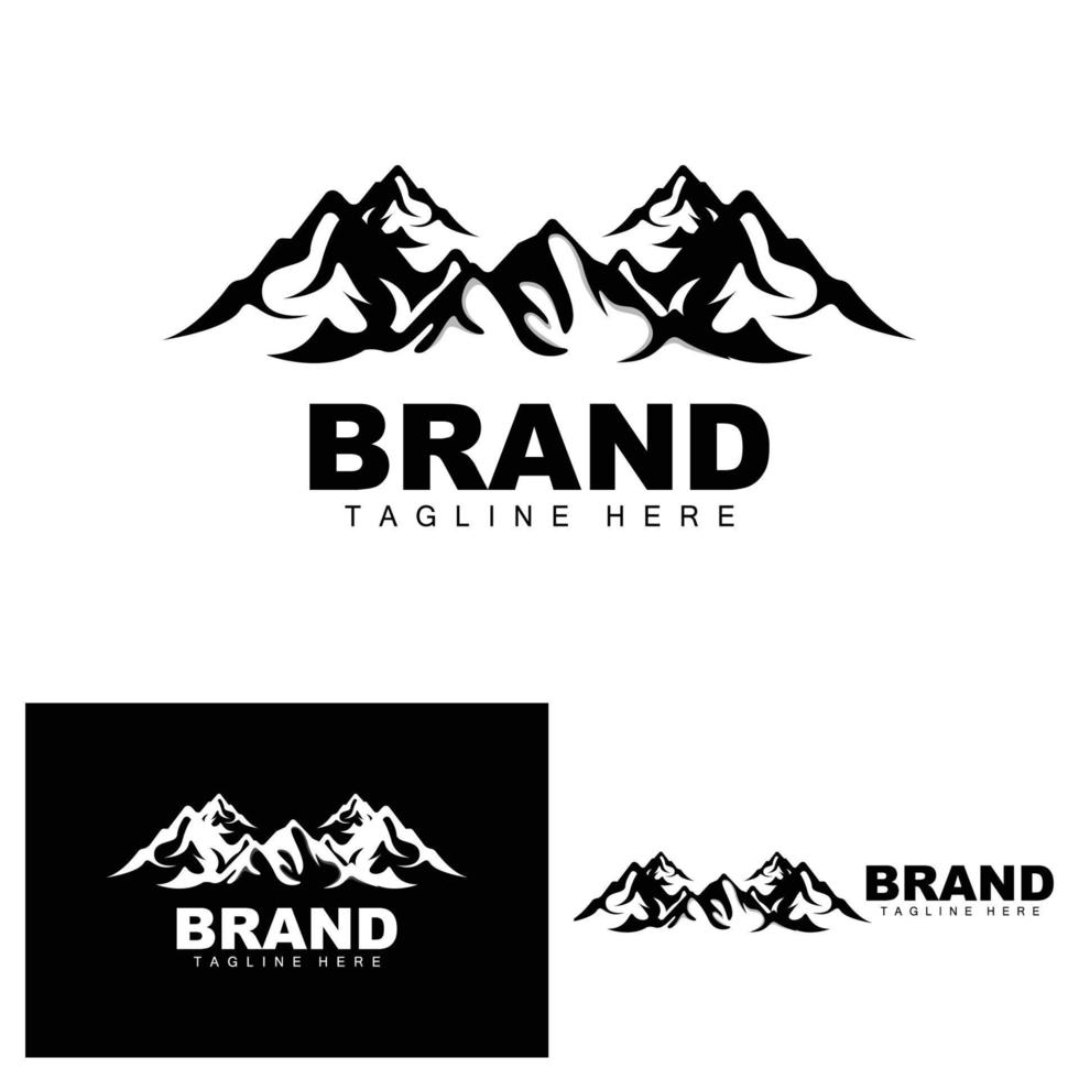 logotipo da montanha, alpinismo vetorial, aventura, design para escalada, equipamento de escalada e marca com logotipo da montanha vetor