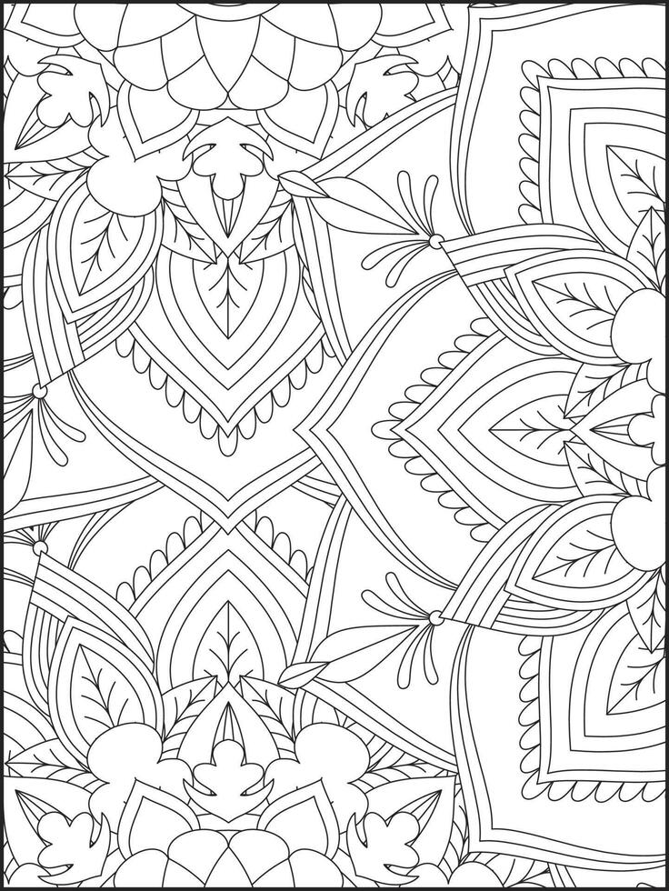 Mandala adulta para colorir kdp interior. mandala para colorir