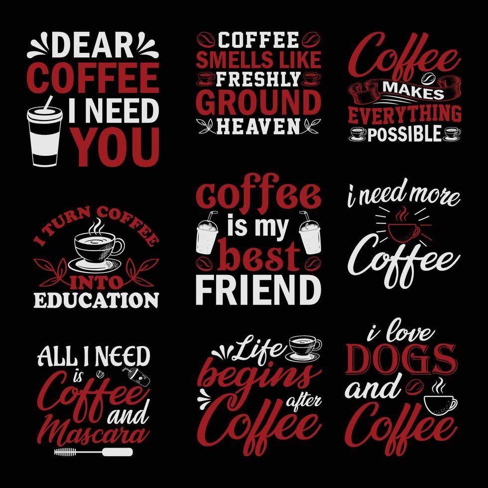 design de camiseta de vetor de café.