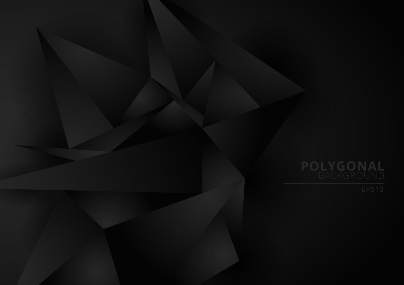 abstrato preto geométrico forma poligonal base com espaço para seu texto. vetor