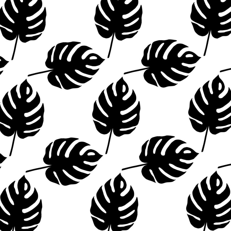 padrão de motivos de folha tropical. decoração para interior, exterior, carpete, têxtil, vestuário, pano, seda, azulejo, plástico, papel, embrulho, papel de parede, travesseiro, sofá, fundo, ect. ilustração vetorial vetor