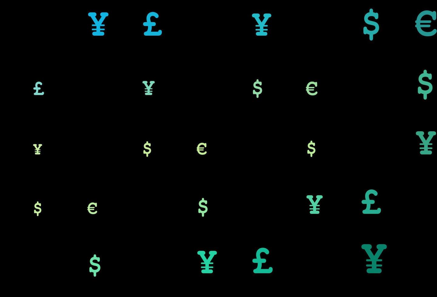 layout de vetor verde escuro, amarelo com símbolos bancários.