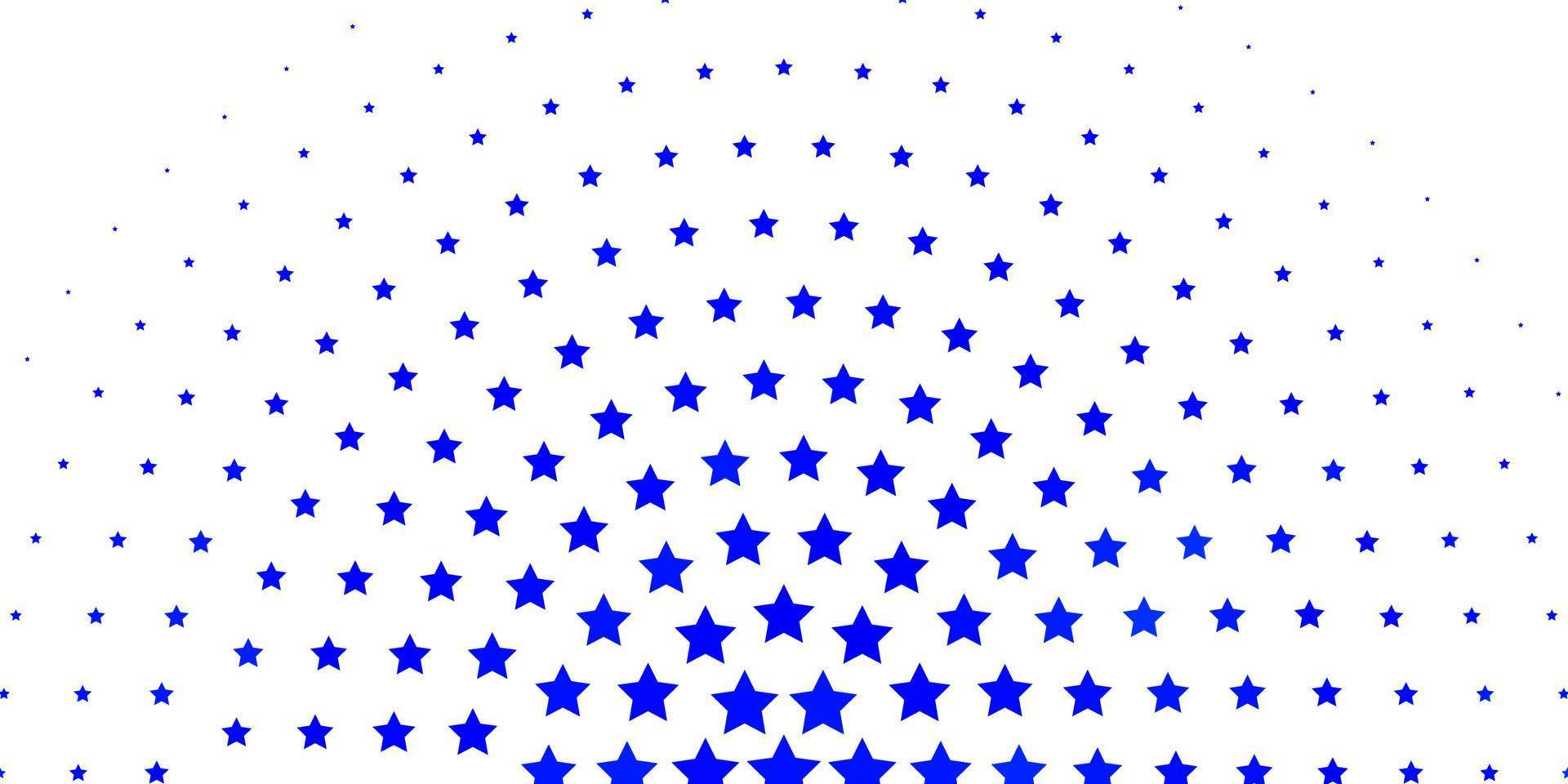 layout de vetor de luz azul com estrelas brilhantes.