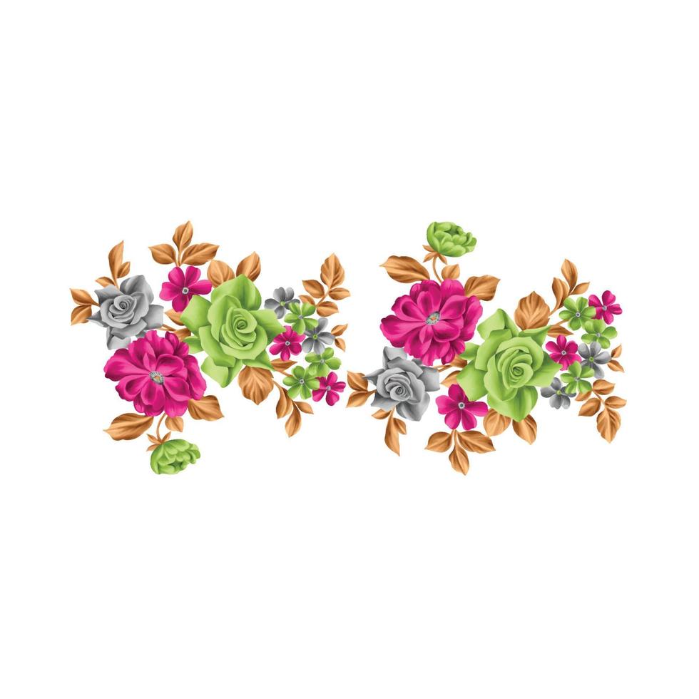 ilustração de aquarela de flor, fundo floral botânico, padrão de flor decorativa, flor pintada digital, padrão de flor para design têxtil, buquês de flores, modelo de convite de casamento floral. vetor