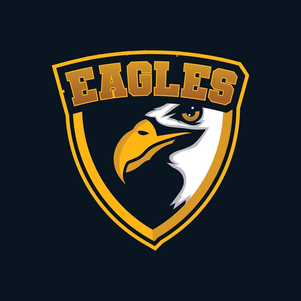 modelo de logotipo de jogos de esports das águias vetor