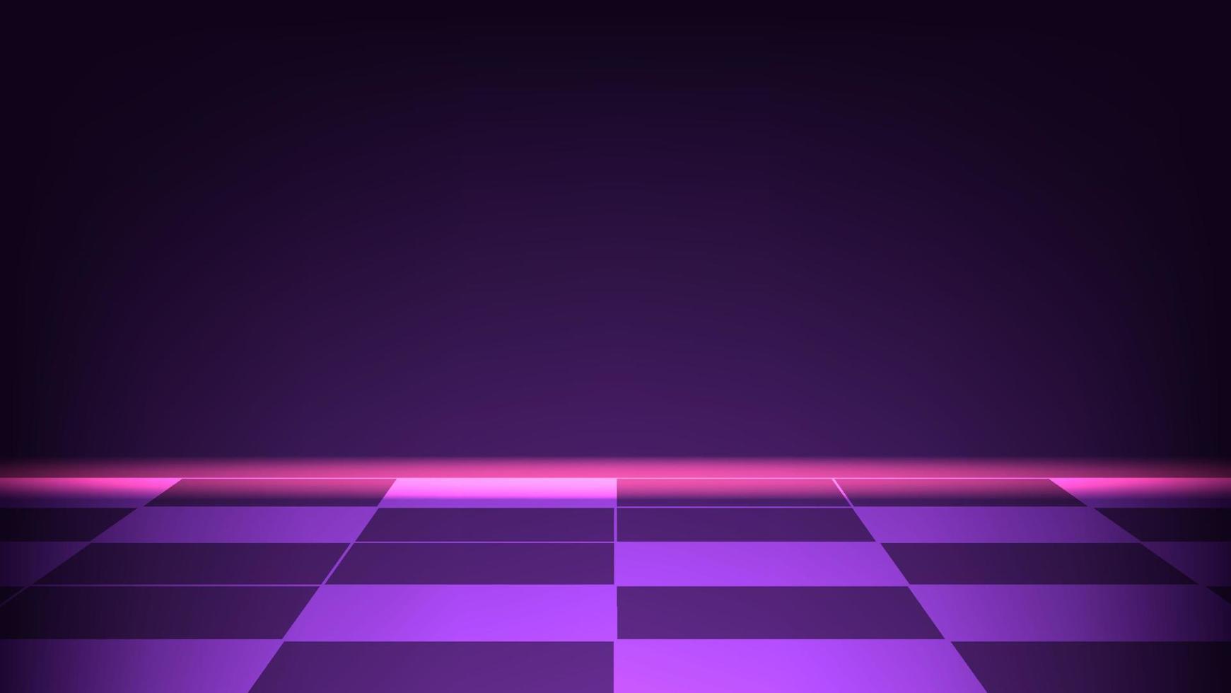 fundo roxo abstrato com grade geométrica futurista moderna e iluminação com espaço de cópia para elemento de design gráfico vetor