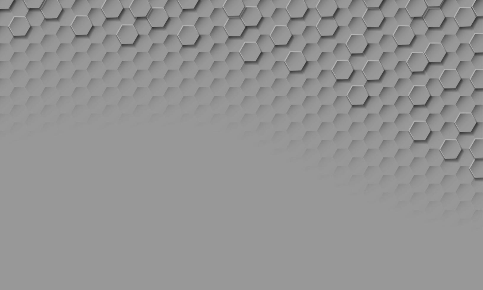 textura abstrata do hexágono cinza 3d padrão geométrico com design de espaço em branco tecnologia moderna vetor futurista