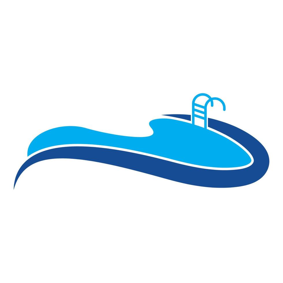 design de logotipo de ícone de piscinas vetor