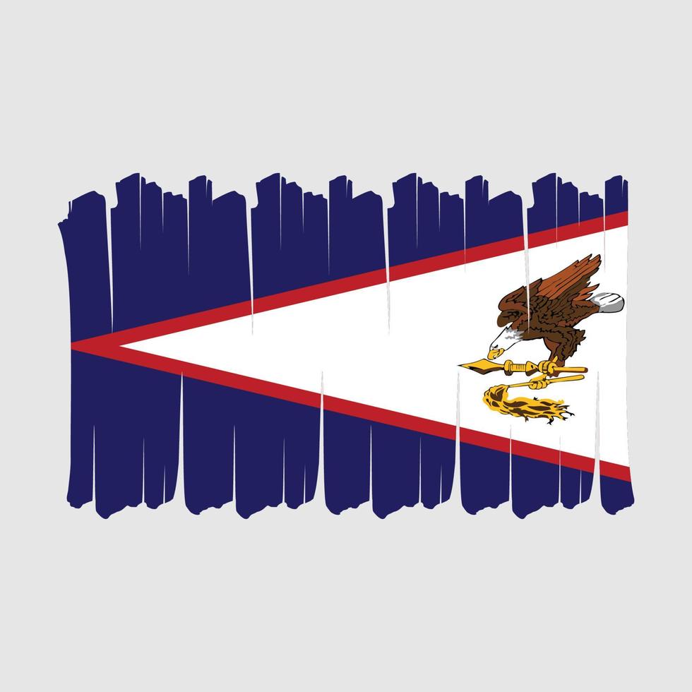 escova de bandeira de samoa americana vetor