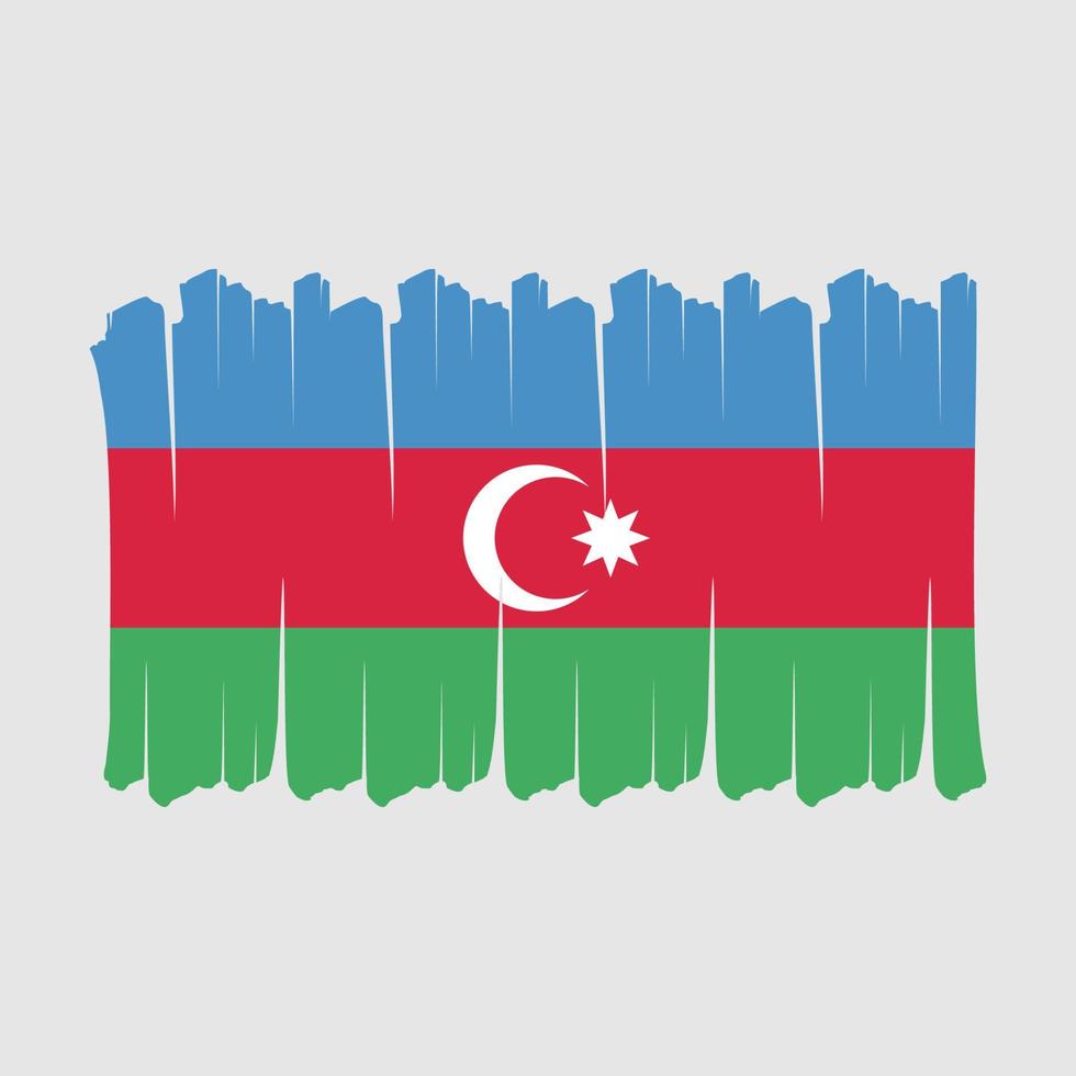 escova de bandeira do azerbaijão vetor