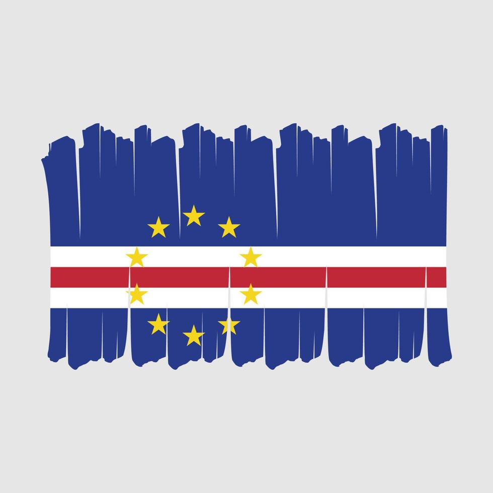 escova de bandeira de cabo verde vetor