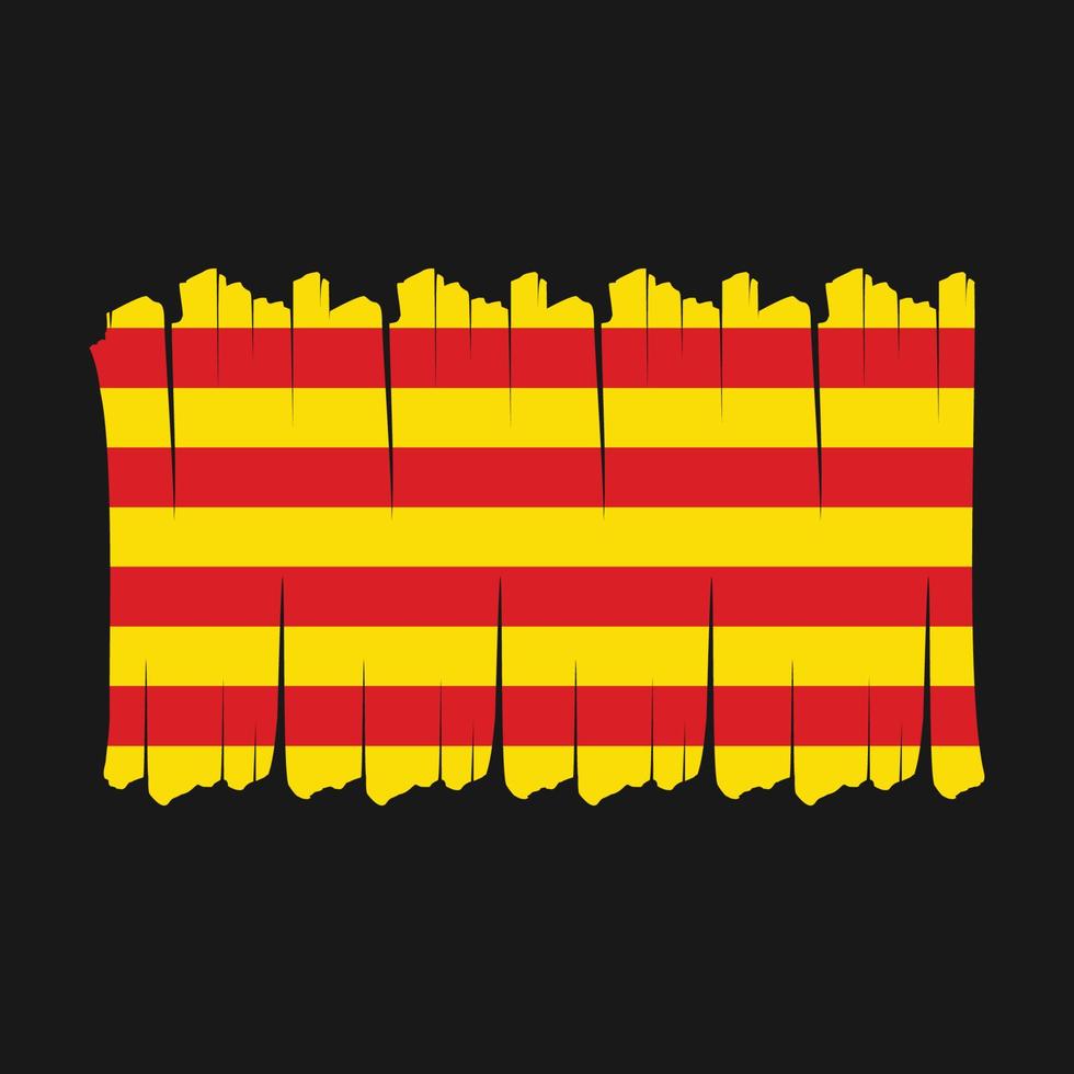 escova de bandeira da catalunha vetor