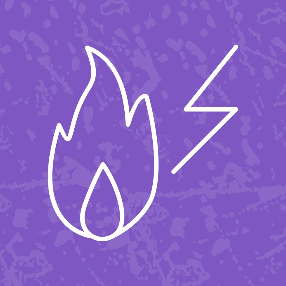 ícone de vetor de fogo de eletricidade exclusivo