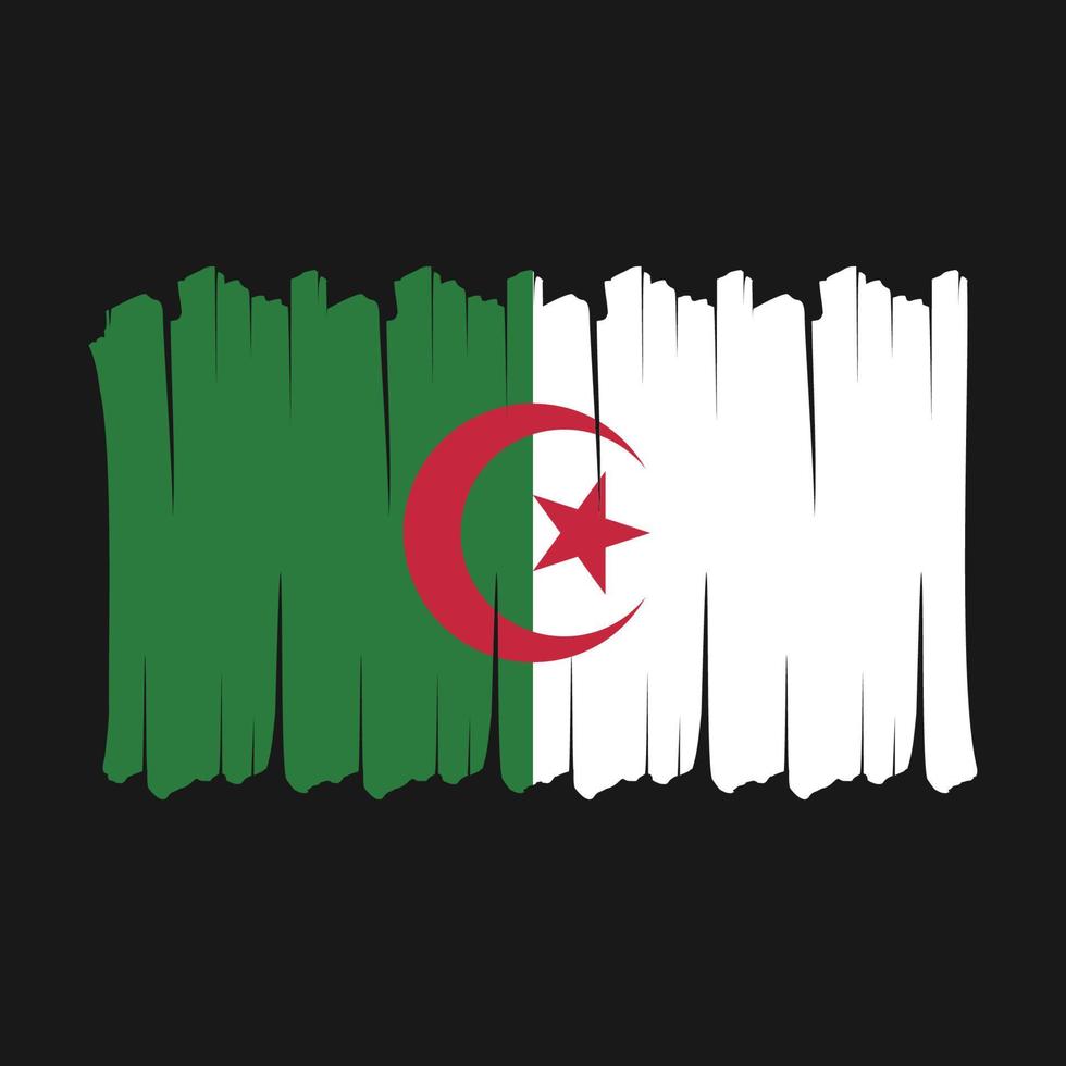 escova de bandeira da argélia vetor
