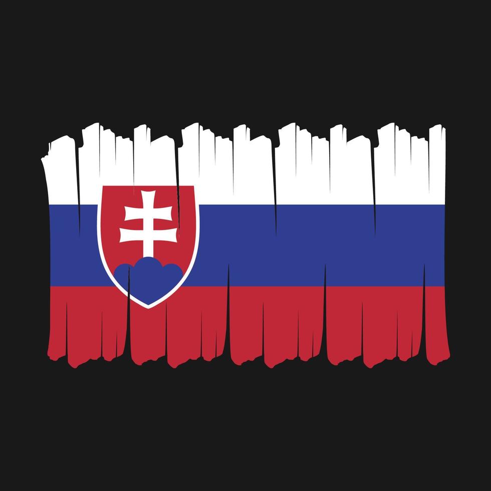 escova de bandeira da eslováquia vetor