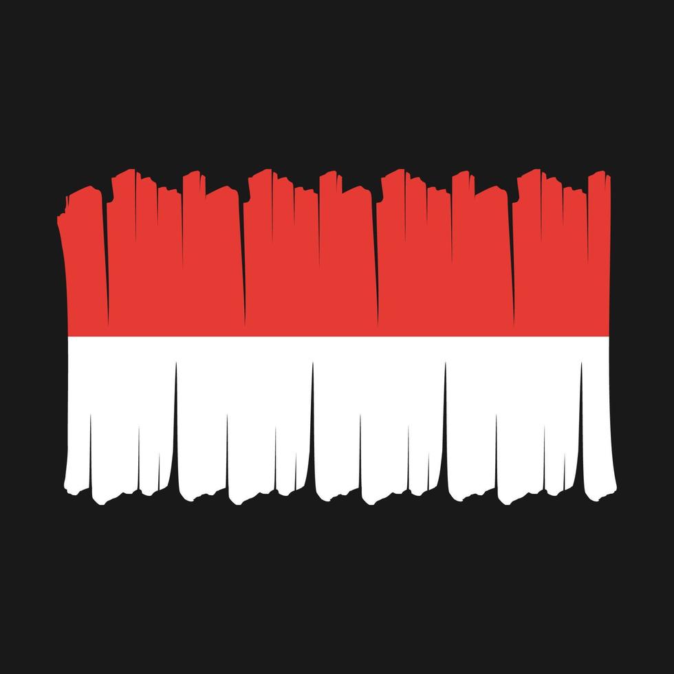escova de bandeira da indonésia vetor