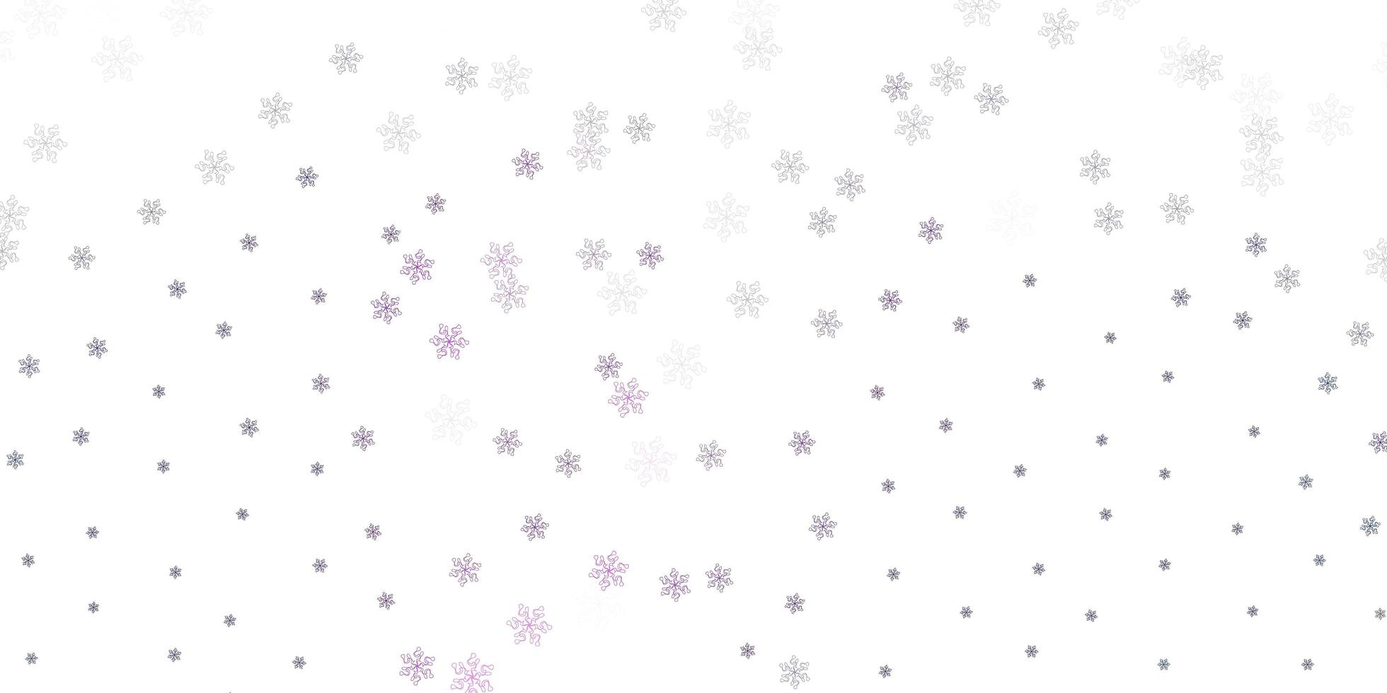 fundo do doodle do vetor roxo claro com flores.