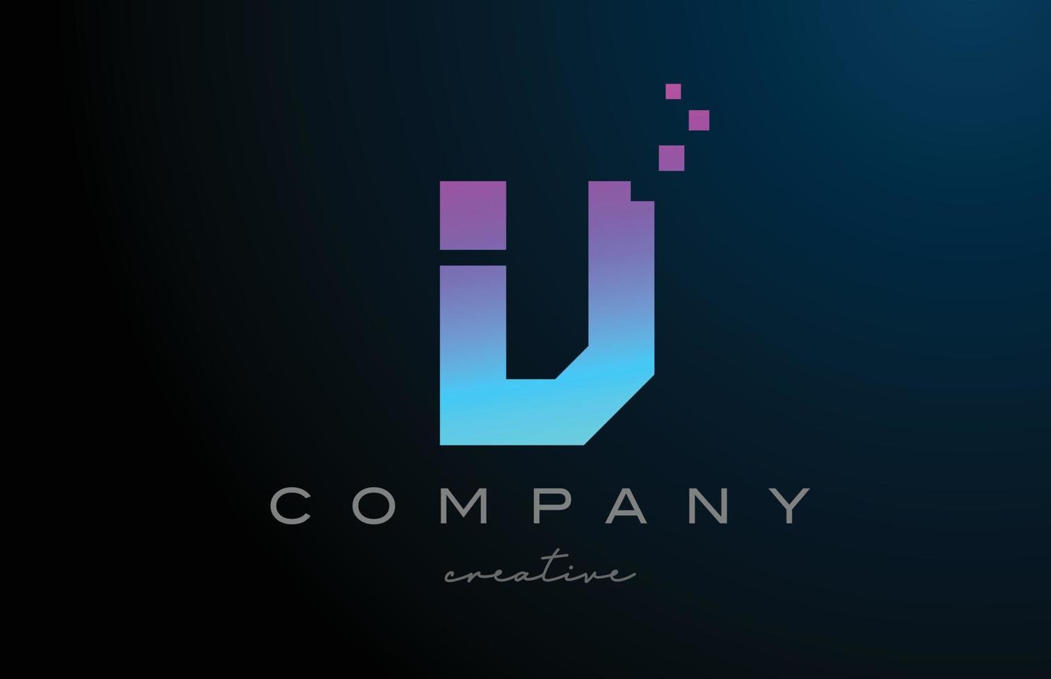 pontos azuis rosa v design do ícone do logotipo da letra do alfabeto. design de modelo para empresa ou ideia de negócio vetor