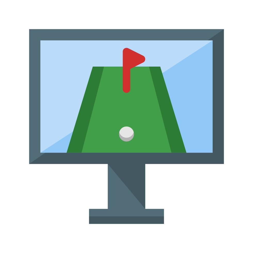 ícone do jogo de golfe em vetor de estilo simples