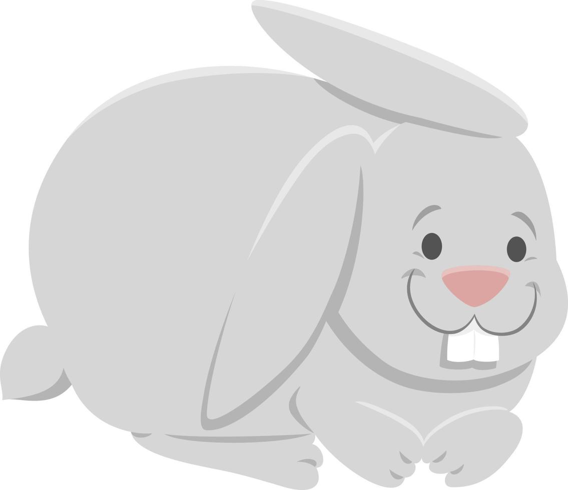 coelho fofo ou personagem de desenho animado de coelho vetor