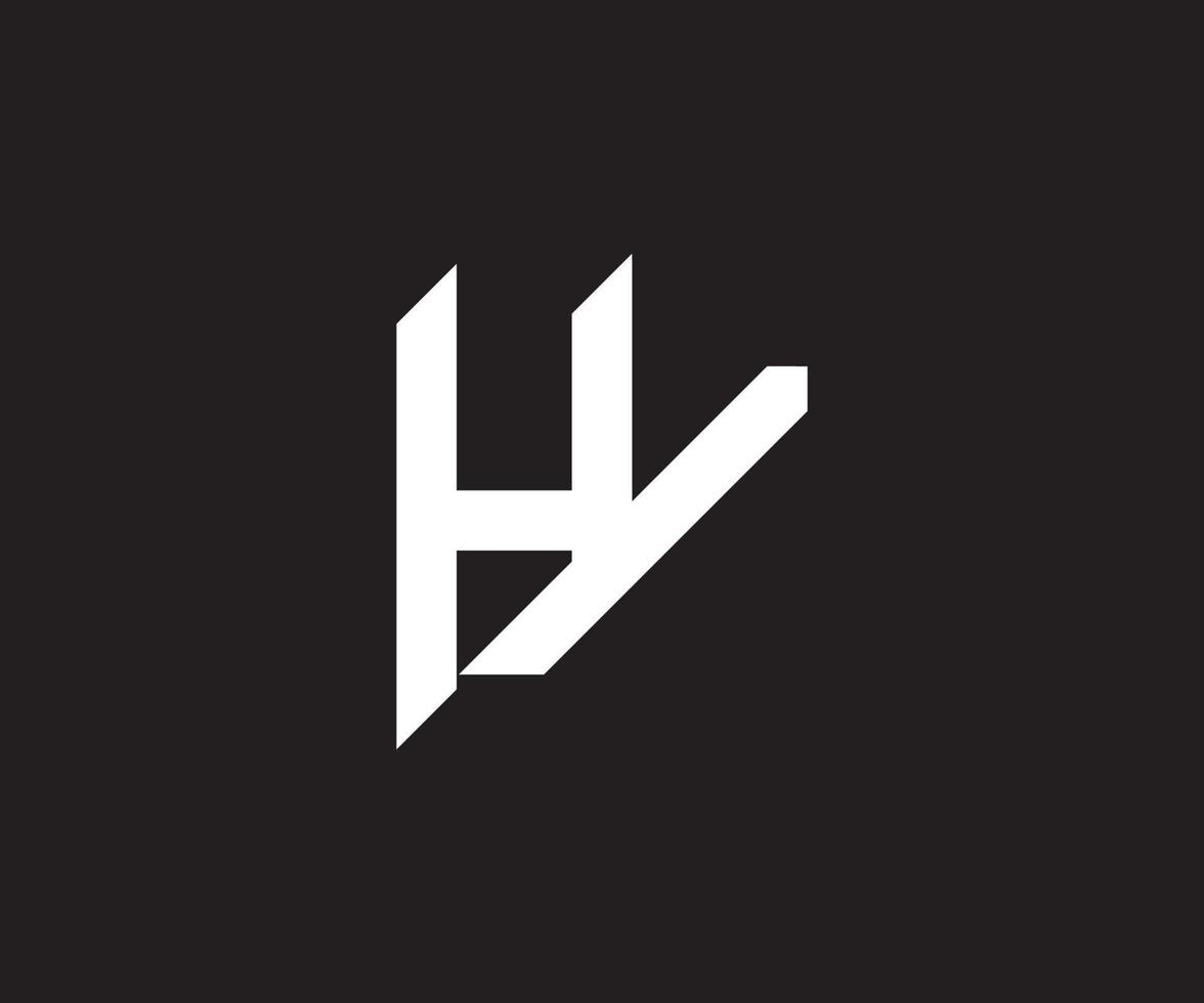 logotipo da linha de letras. modelo de logotipo de vetor de sorriso hy. hy logo, carta de design moderno.