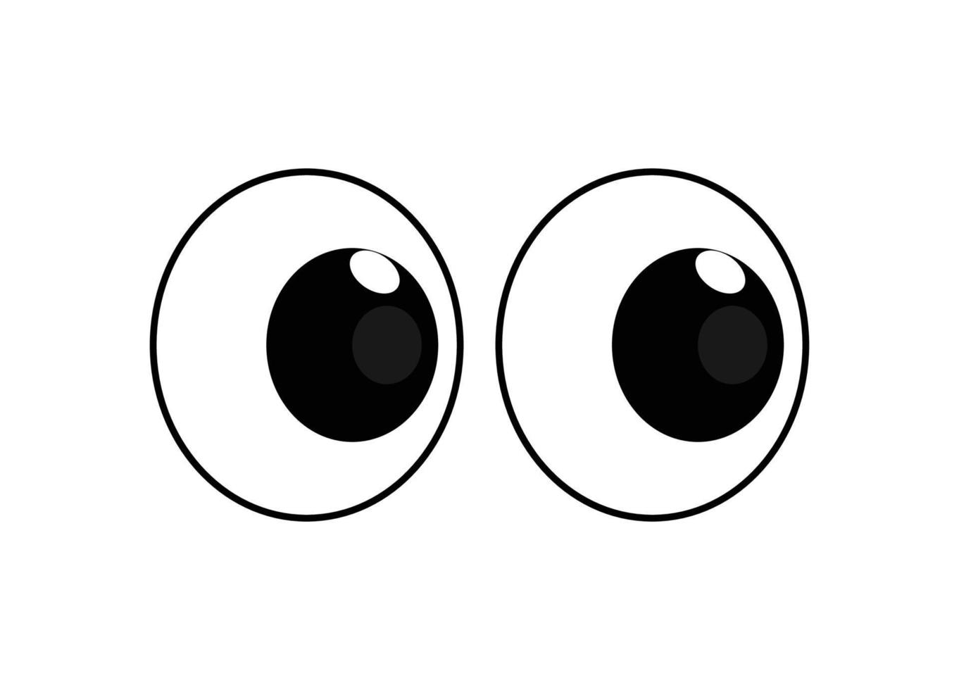 olhos bonitos para personagens de desenhos animados vetor