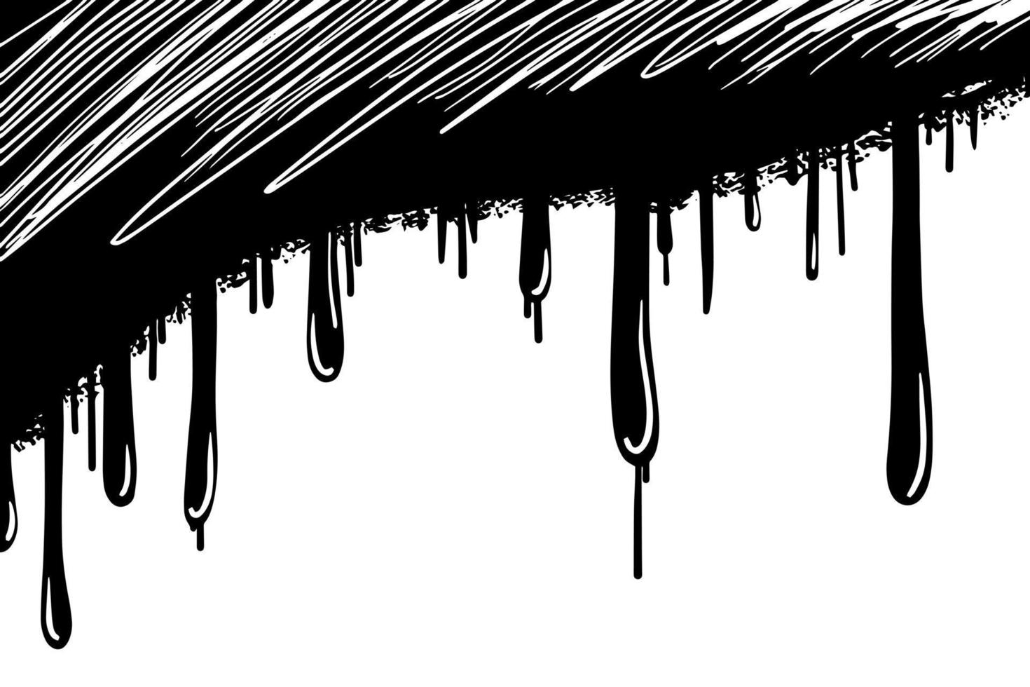 linhas pintadas com spray de grafite e pontos grunge isolados em um fundo branco vetor