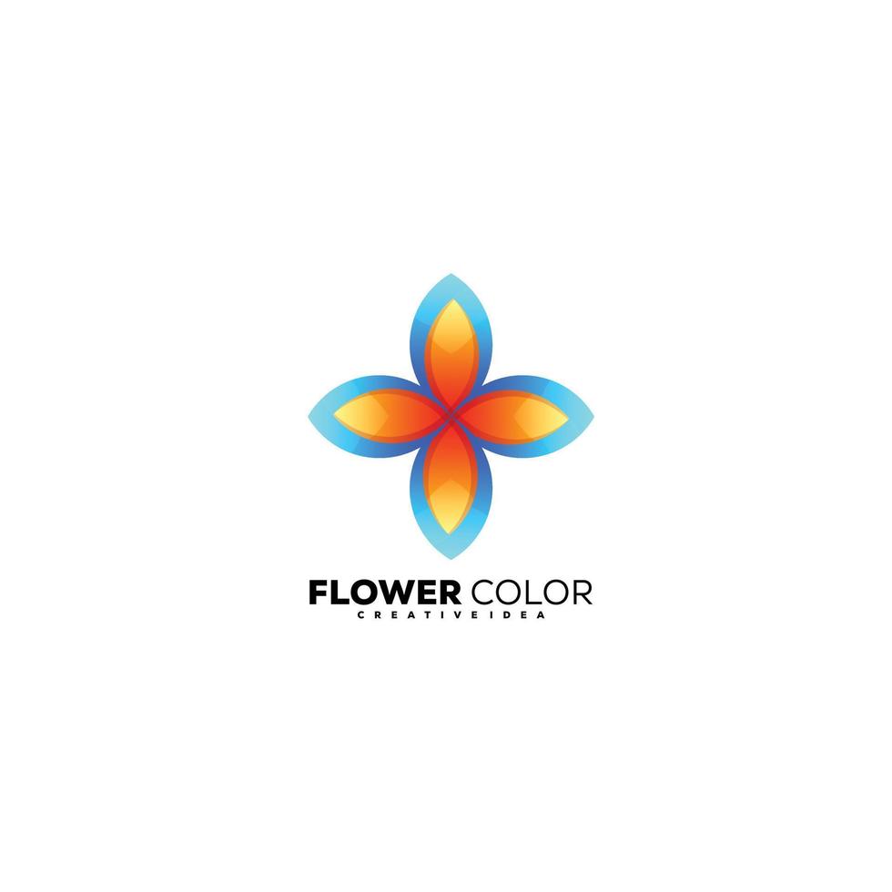 símbolo de logotipo colorido de design de flor de beleza vetor