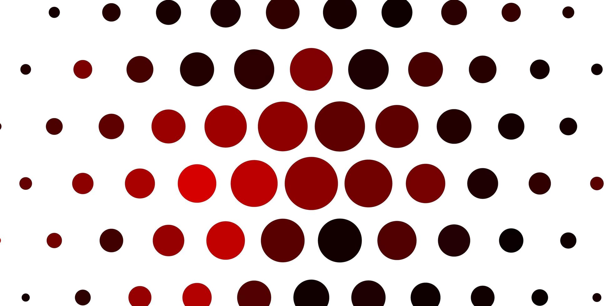 pano de fundo vector vermelho claro com círculos.