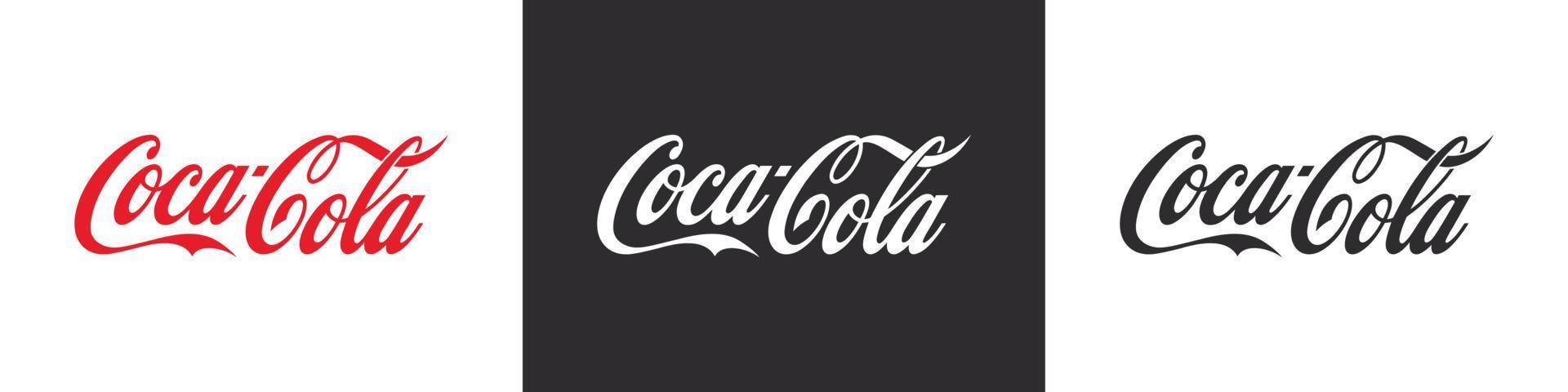 vinnitsa, ucrânia - 23 de janeiro de 2023. logotipo da coca cola. apenas para uso editorial. imagem vetorial vetor