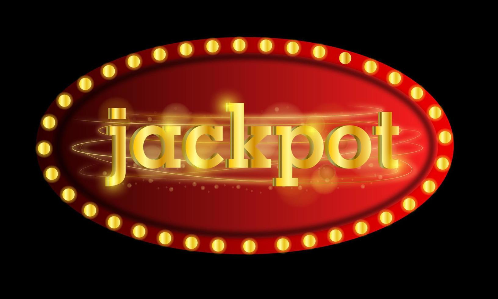 jackpot luz dourada brilhando vetor