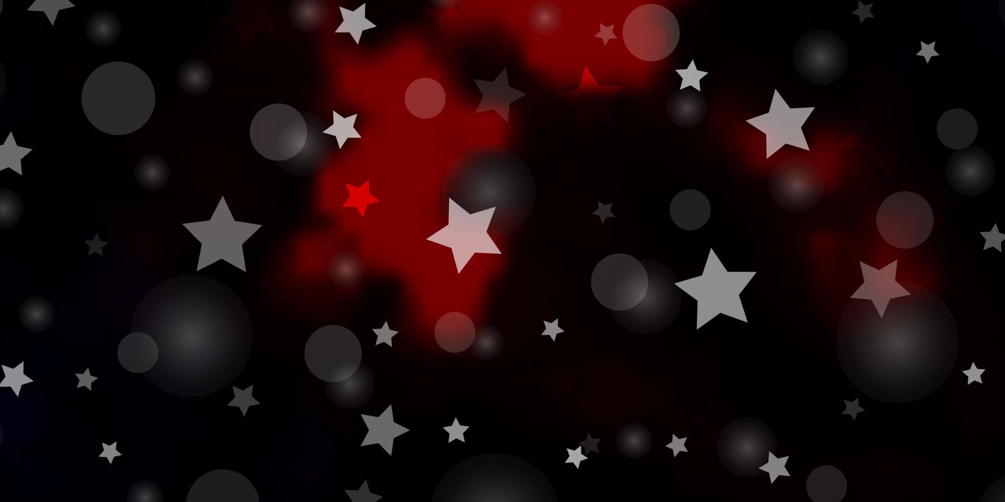 fundo vector vermelho escuro com círculos, estrelas.