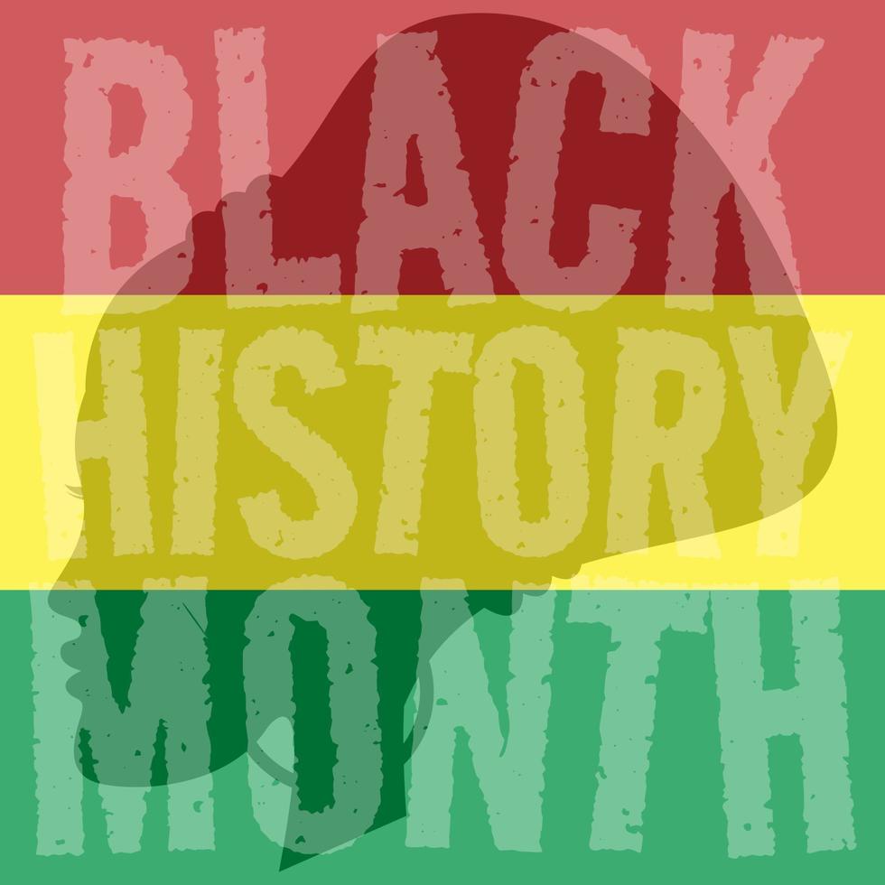 cartão de felicitações do mês da história negra vetor
