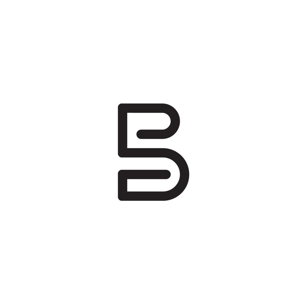 design de logotipo ou ícone da letra b vetor