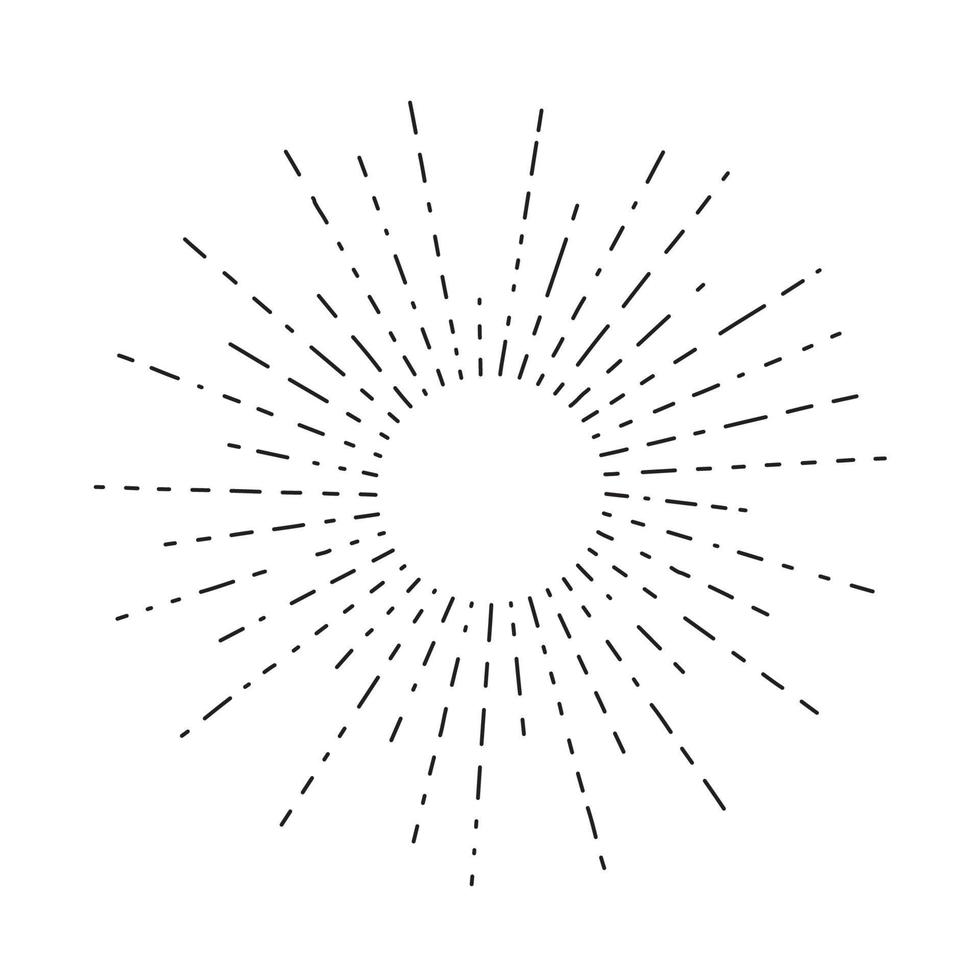 sunburst preto, raios solares, ilustração vetorial de elemento de design de raios solares. vetor