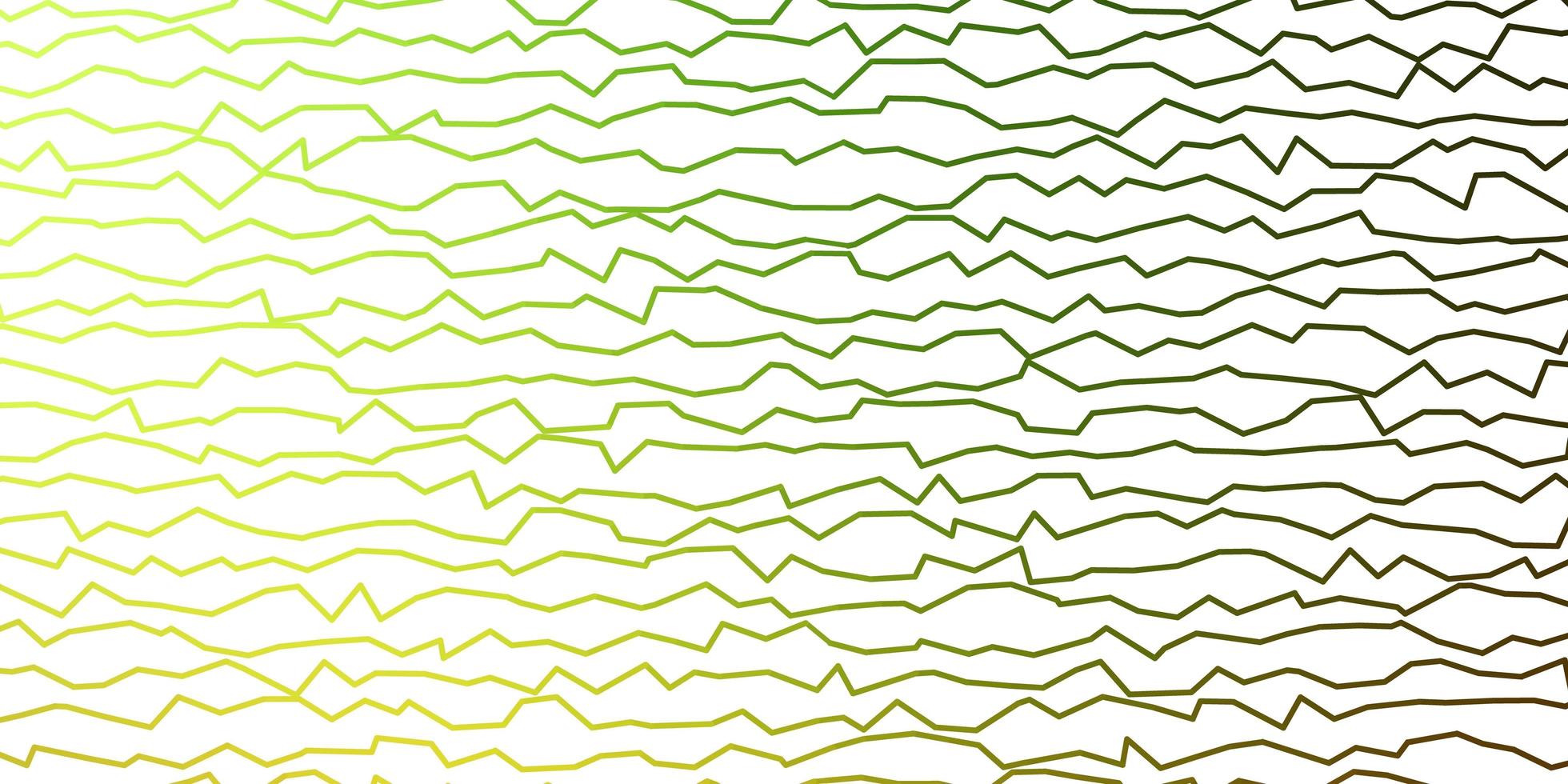 padrão de vetor verde e amarelo escuro com linhas irônicas.