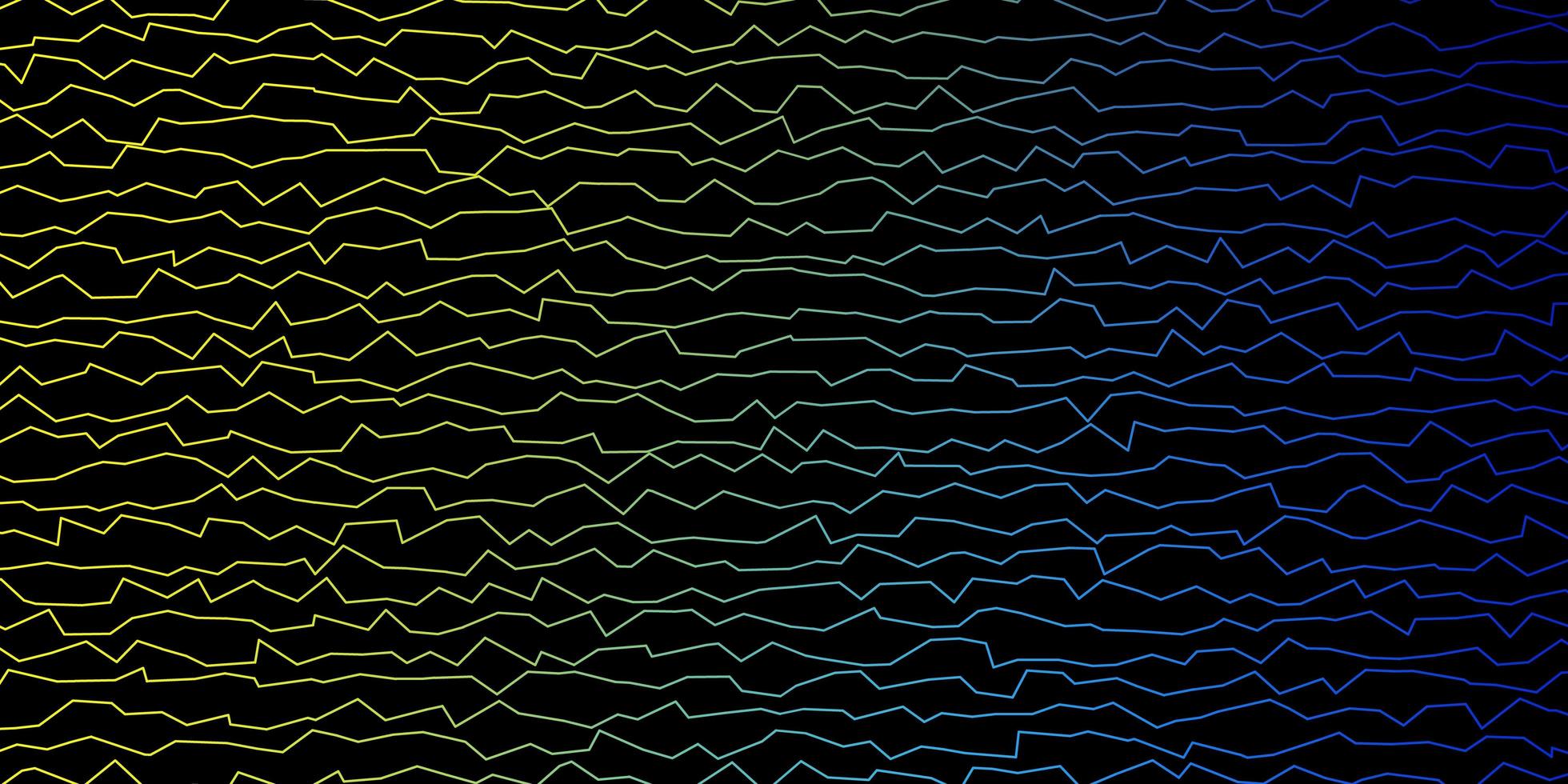 pano de fundo vector azul e amarelo escuro com curvas.