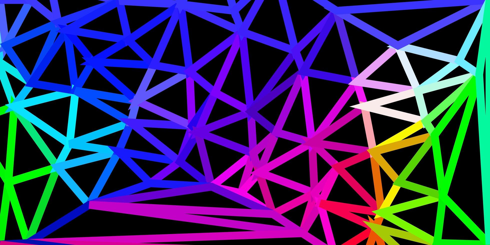 projeto do mosaico do triângulo do vetor multicolorido escuro.