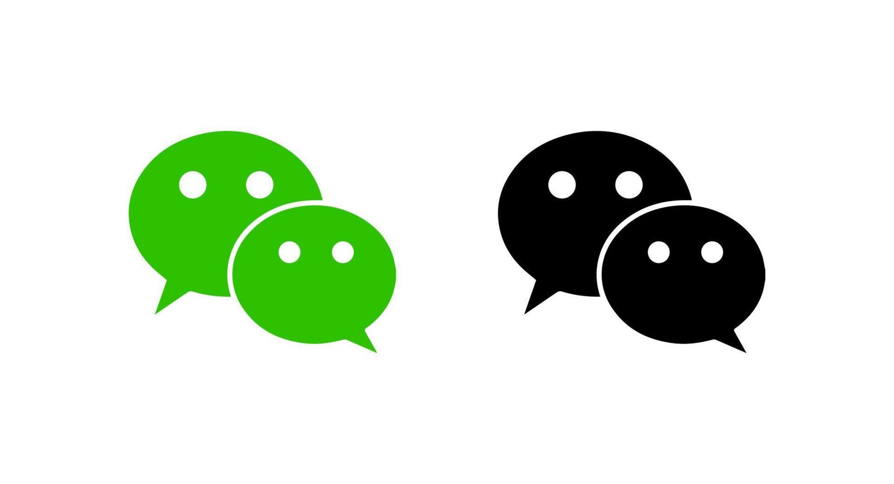 logotipo do wechat, ícone do wechat vetor grátis